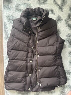 J. Crew Quilted Dark Brown Puffer Vest Sleeveless Outdoor Activewear Hiking